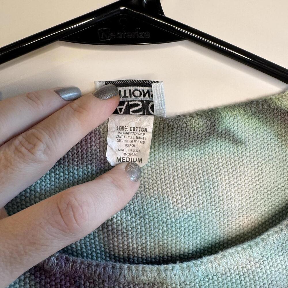 Vintage Basic Editions Medium Tie-Dye Cotton Knit… - image 2